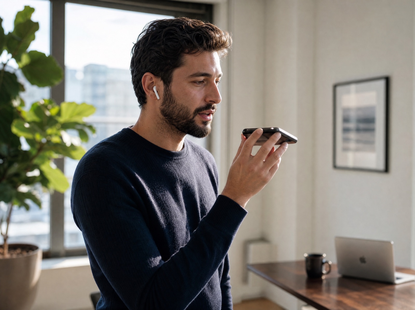 A professional rehearsing a sales conversation using Advisy CoPilot